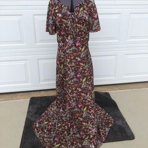JCrew silk maxi dress size 14 . Tags a touch